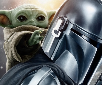 Affiche en français du film Star Wars : Le Mandalorian et Grogu