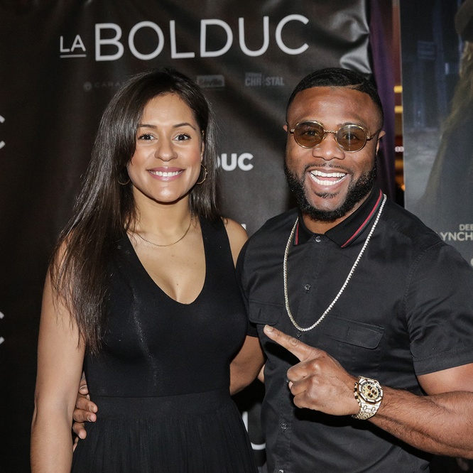 Sur le tapis rouge du film <em>La Bolduc</em>