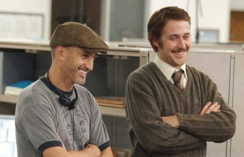 Craig Gillespie et Ryan Gosling sur le plateau de Lars and the Real Girl
