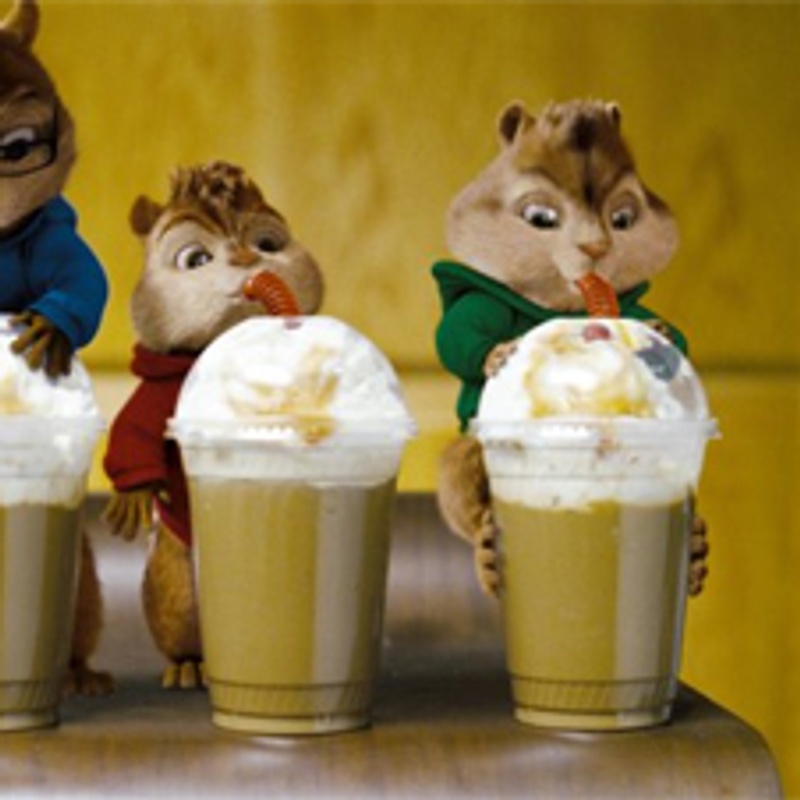 Alvin, Theodore et Simon dans le film Alvin and the Chipmunks
