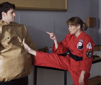 Une scène du film The  Rebound