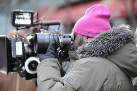 Sur le plateau du film Shame