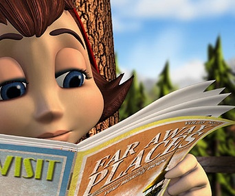 Scène du film La véritable histoire du petit chaperon rouge