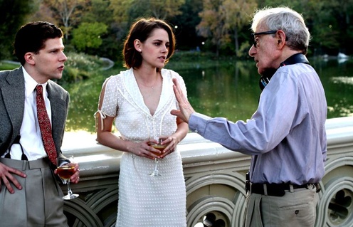 Sur le plateau du film Café Society