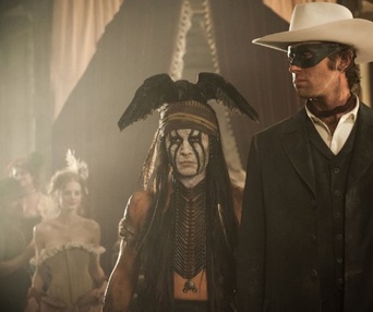 Une scène du film The Lone Ranger