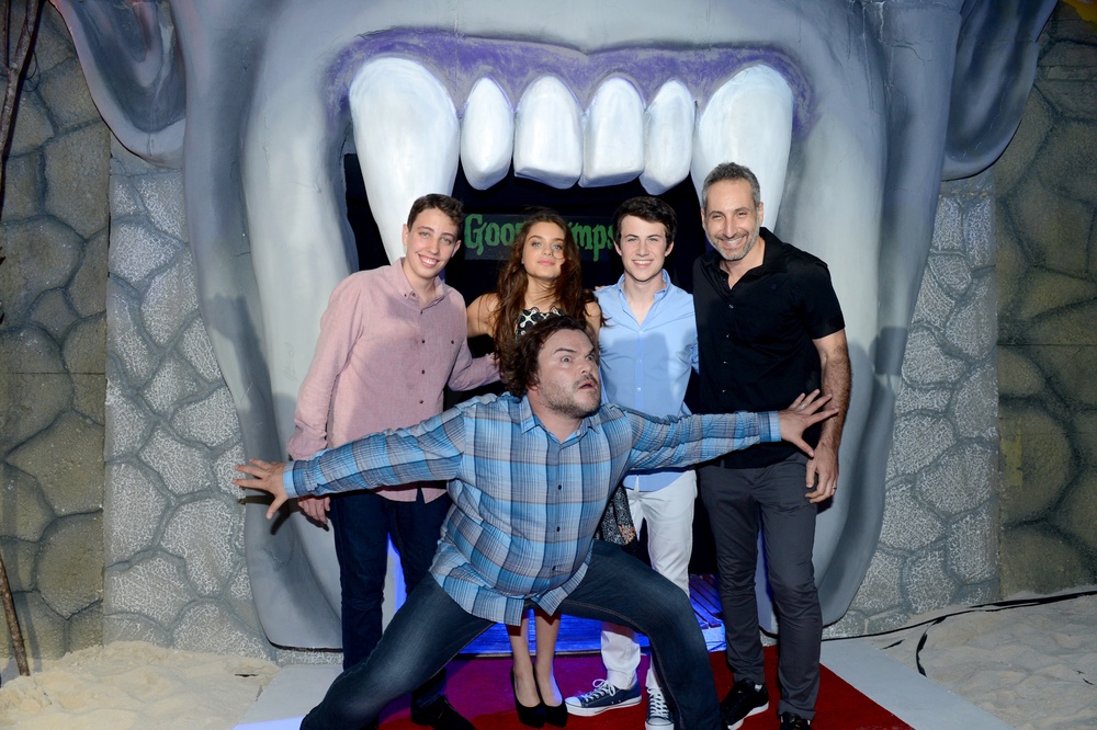 Séance photo avec les acteurs de Goosebumps
