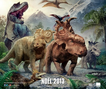 Affiche du film Sur la terre des dinosaures 3D