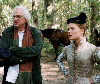 Sur le plateau du film La princesse de Montpensier