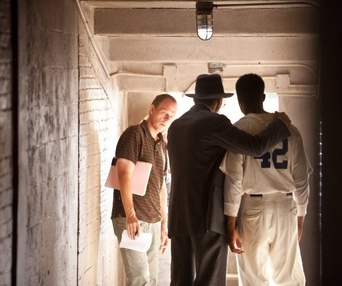 Sur le plateau du film 42
