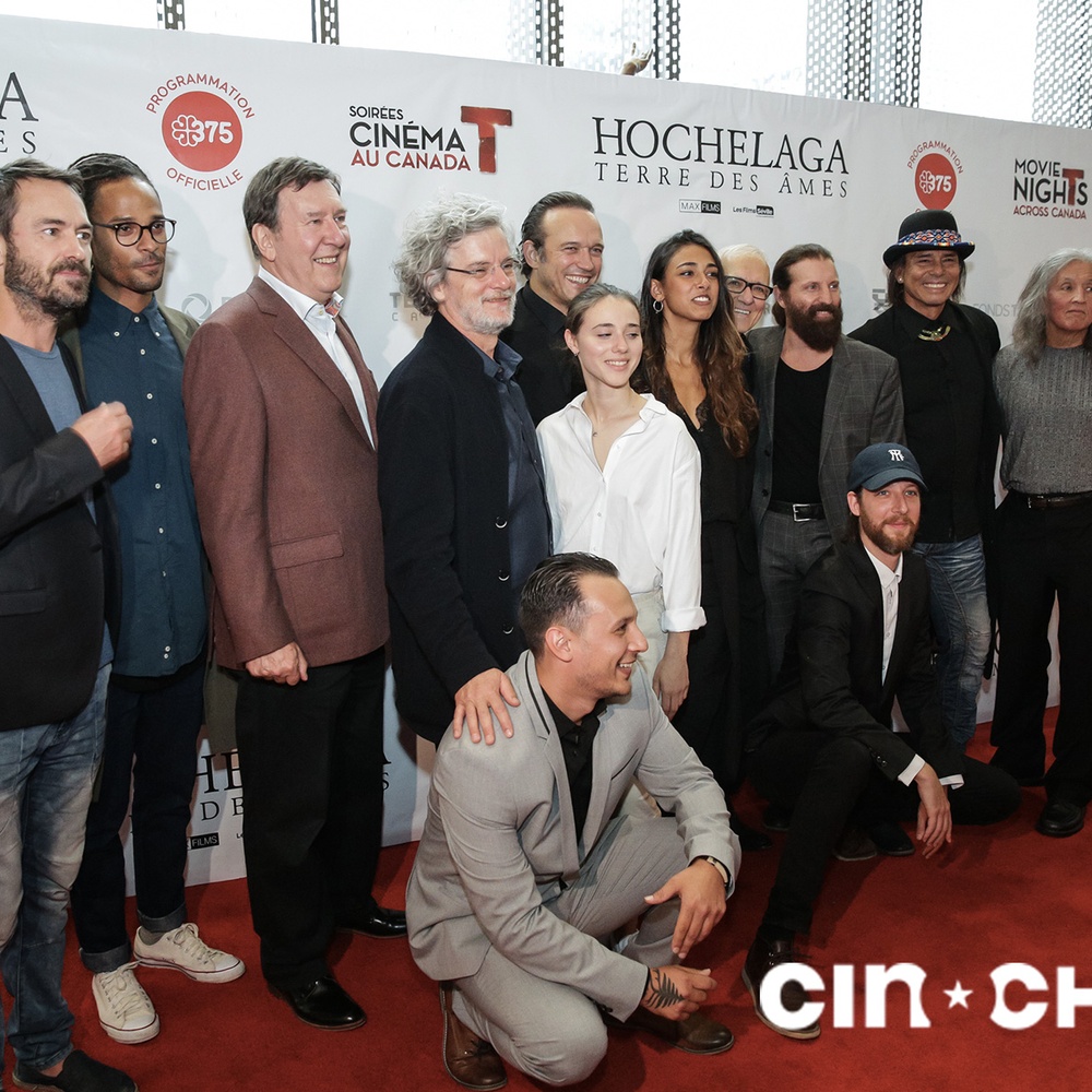 Sur le tapis rouge du film Hochelaga, Terre des âmes