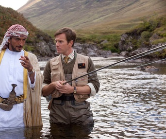 Une scène du film Salmon Fishing in the Yemen