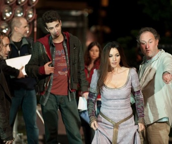 Sur le plateau du film The Sorcerer's Apprentice