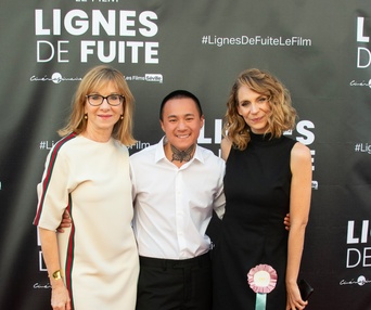 Sur le tapis rouge du film Lignes de fuite