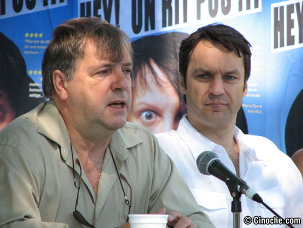 En conférence de presse, le producteur Yves Fortin et Benoît Gouin