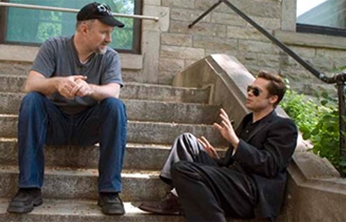 David Fincher et Brad Pitt sur la plateau de The Curious Case of Benjamin Button