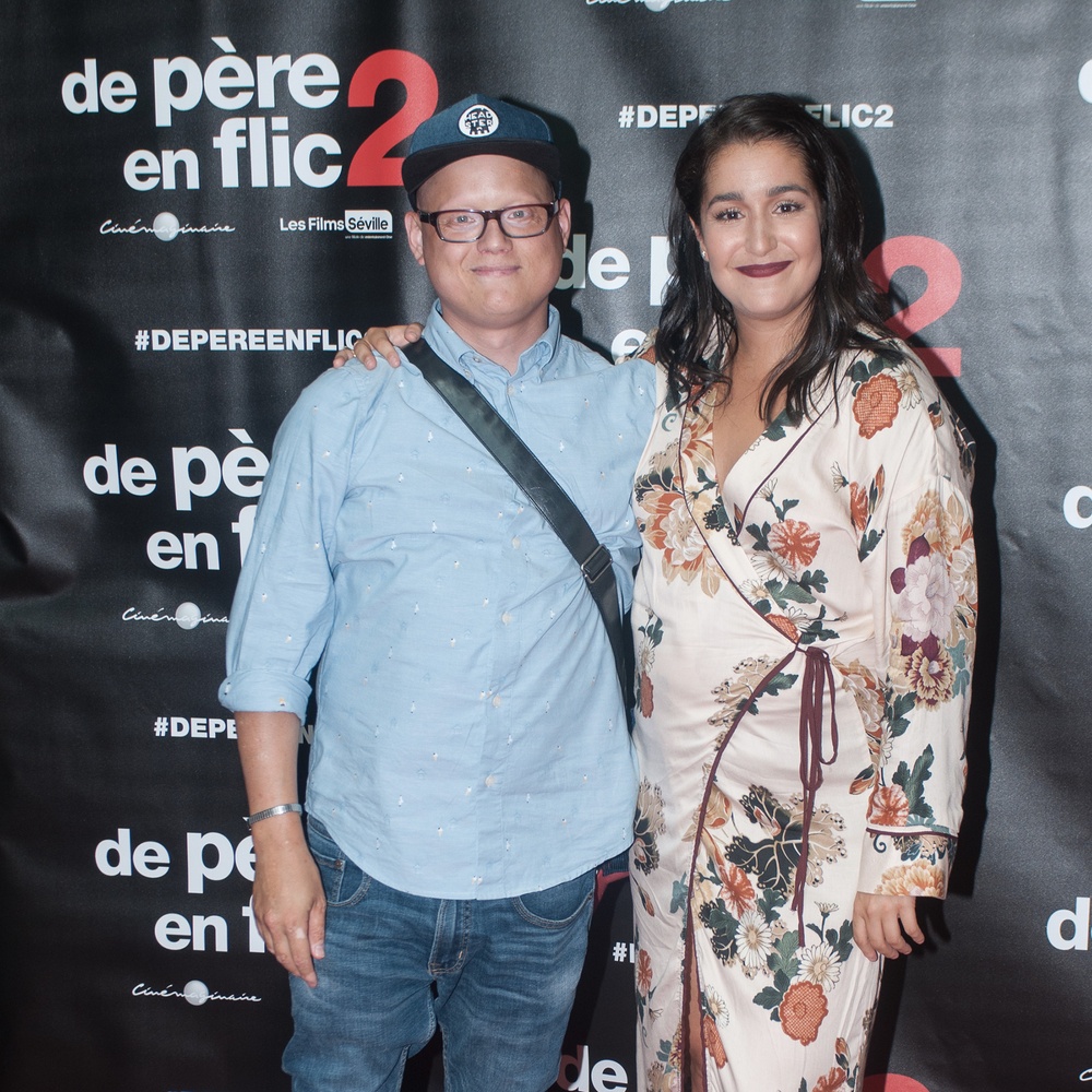 Sur le tapis rouge du film De père en flic 2