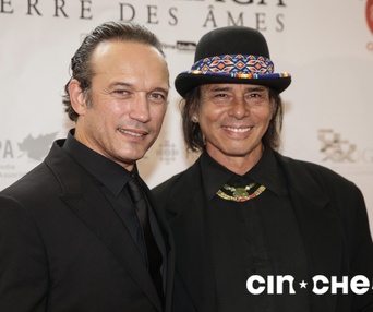 Sur le tapis rouge du film Hochelaga, Terre des âmes