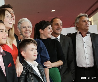 Sur le tapis rouge du film Les rois mongols