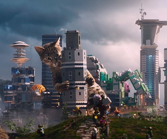 Une scène du film The LEGO Ninjago Movie