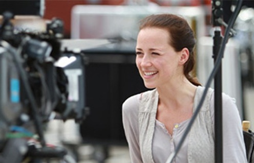 Karine Vanasse sur le plateau de French Immersion