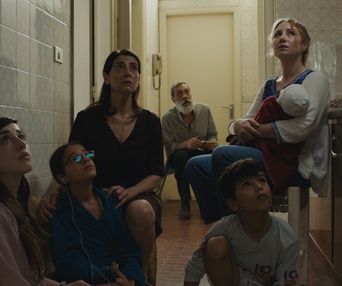 Une scène du film Une famille syrienne