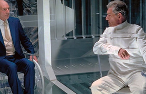 Patrick Stewart et Ian McKellen dans le film X2