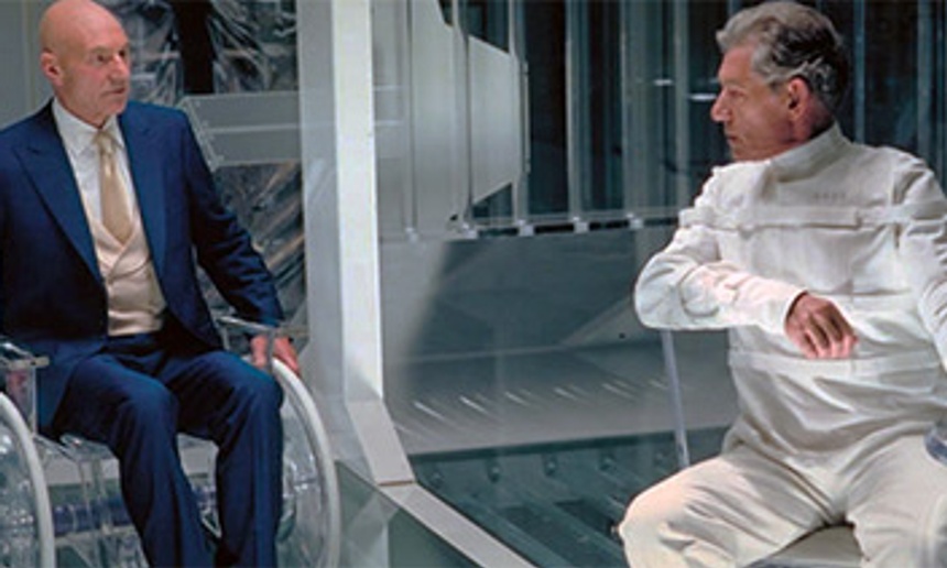 Patrick Stewart et Ian McKellen dans X-Men: Days of Future Past