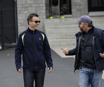 Sur le plateau du film Le mirage
