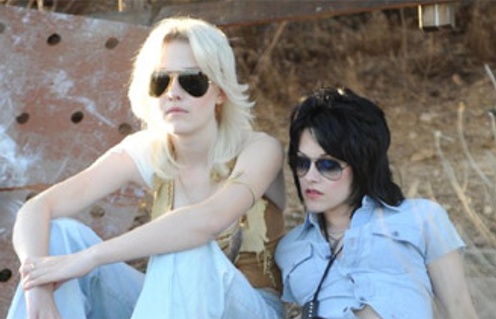 Dakota Fanning et Kristen Stewart dans le film The Runaways