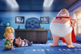 Une scène du film Captain Underpants Une scène du film Captain Underpants
