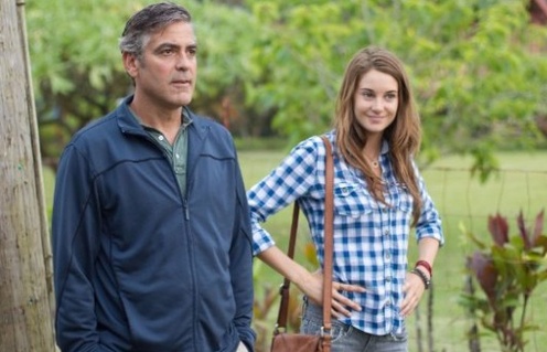 George Clooney et Shailene Woodley dans The Descendants