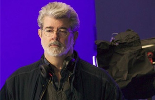 George Lucas sur le plateau de Star Wars: Episode III - Revenge of the Sith