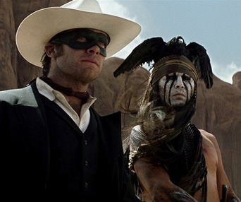 Une scène du film The Lone Ranger