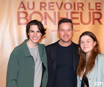 Sur le plateau du film Au revoir le bonheur
