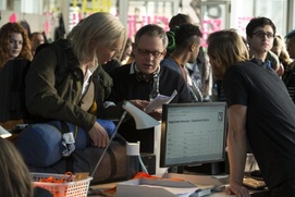 Sur le plateau du film The Fifth Estate Sur le plateau du film The Fifth Estate