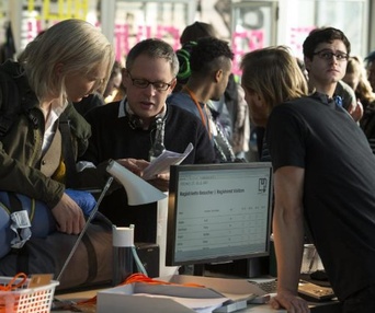 Sur le plateau du film The Fifth Estate
