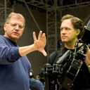 Robert Zemeckis sur le plateau du film A Christmas Carol