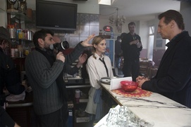 Sur le plateau du film Unknown