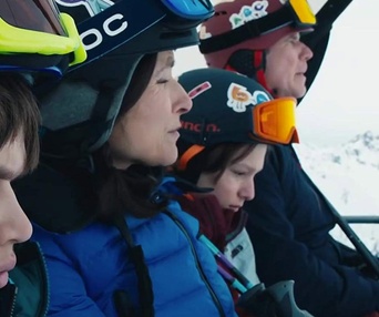Une scène du film Downhill