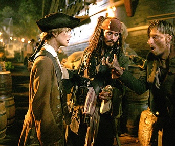 Scène du film Pirates des Caraïbes : Le coffre du mort