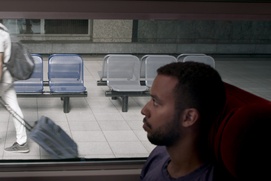 Une scène du film The 15:17 to Paris