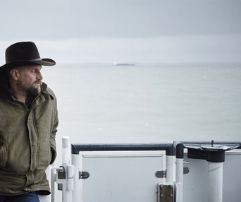 Une scène du film Les cowboys