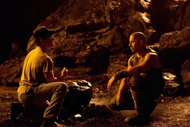 Sur le plateau du film Riddick