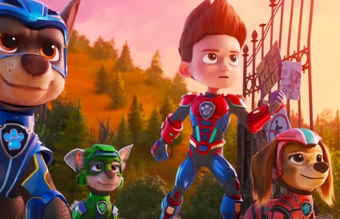 Une scène du film Paw Patrol: The Mighty Movie