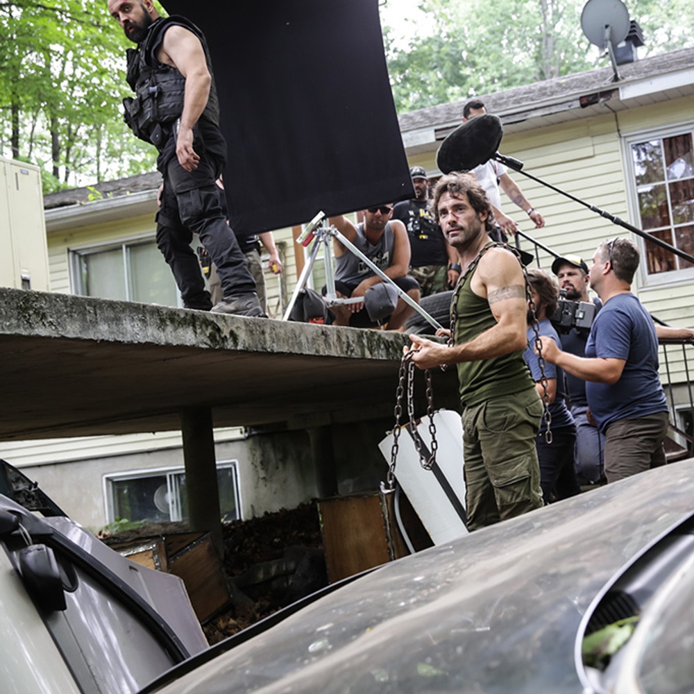 Sur le plateau du film Nitro Rush