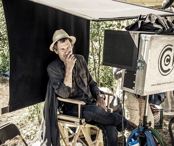 Sur le plateau du film Les 4 soldats
