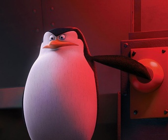 Une scène du film Les pingouins de Madagascar