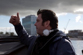 Sur le plateau du film Amsterdam