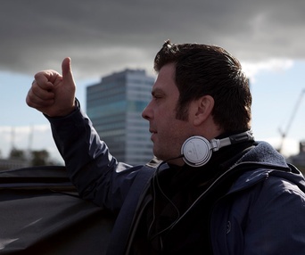 Sur le plateau du film Amsterdam