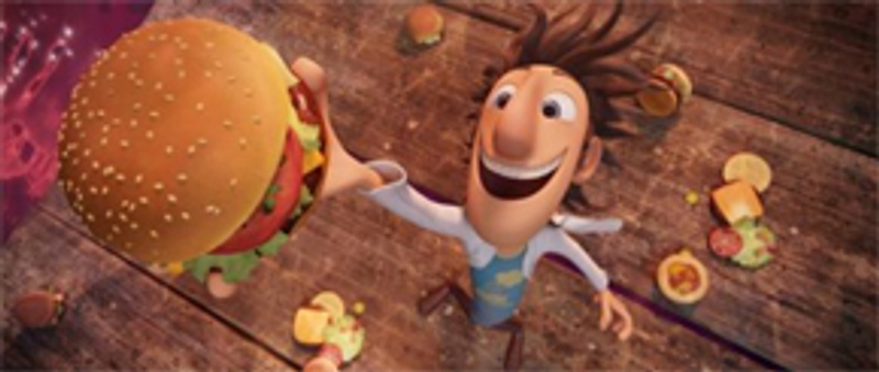 Une scène de Il pleut des hamburgers